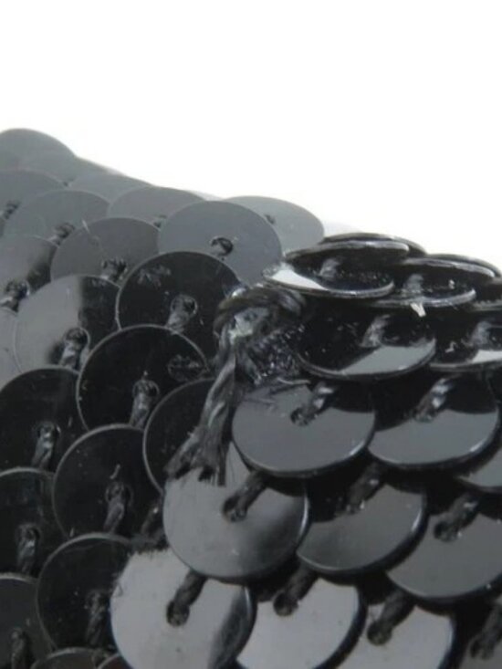 Auth CHANEL Hair Accessory Black Sequin - e61042a main image 5